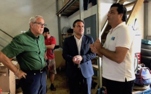 Tempête Fakir : Didier Robert et Jean-Claude Lacouture auprès des sinistrés de l’Etang-Salé