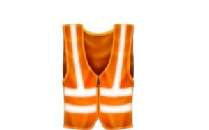Un emoji gilet orange