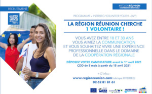 La Région Réunion recrute dans le cadre de l’initiative Interreg Volunteer Youth (IVY)