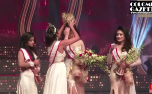 L'ex Miss arrache la couronne de Miss World Sri Lanka: blessure et rebondissement