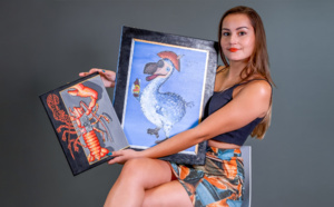 Cyrielle, heureuse dans sa bulle d'artiste