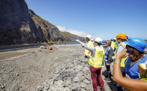 Visite de chantier de la Nouvelle Route du Littoral