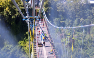 Visite de chantier du Pont suspendu de la Rivière de l’Est