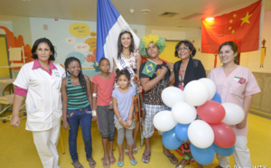 Miss Réunion fête la musique avec les enfants hospitalisés