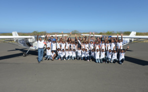 Baptême en ULM avec la 1ère dauphine de Miss Réunion