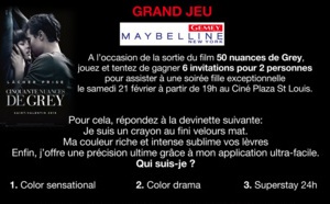 Grand Jeux Gemey Maybelline <br> 50 nuances de Grey