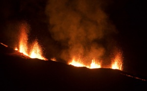 Lundi soir, le Piton de La Fournaise a fait son show!