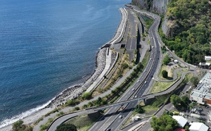 Nouvelle Route du Littoral - RN1 - Travaux de raccordement - Echangeur de La Possession