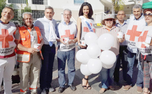 Quête Nationale de la Croix Rouge<br>Azuima Issa et Jean-Louis Prianon marraine et parrain